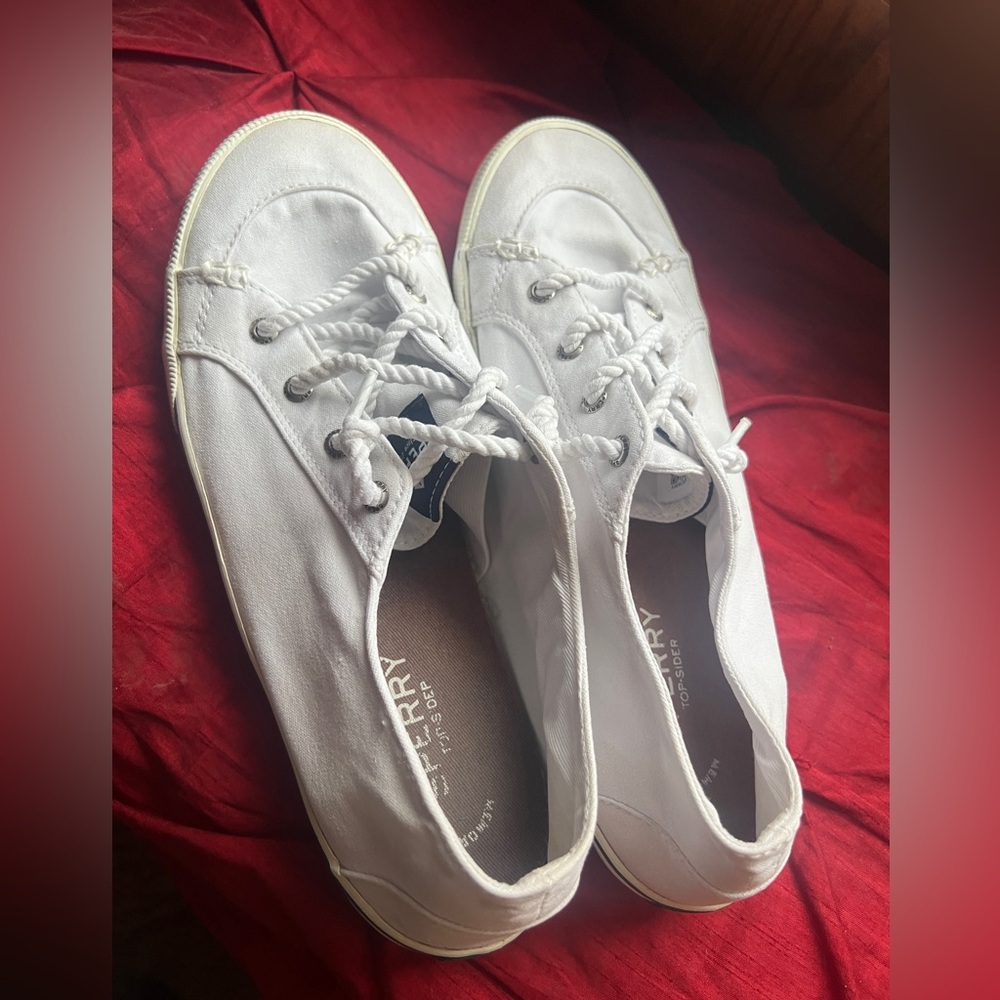 Sperry Women's White Lace-Up Sneakers - Picture 3 of 8